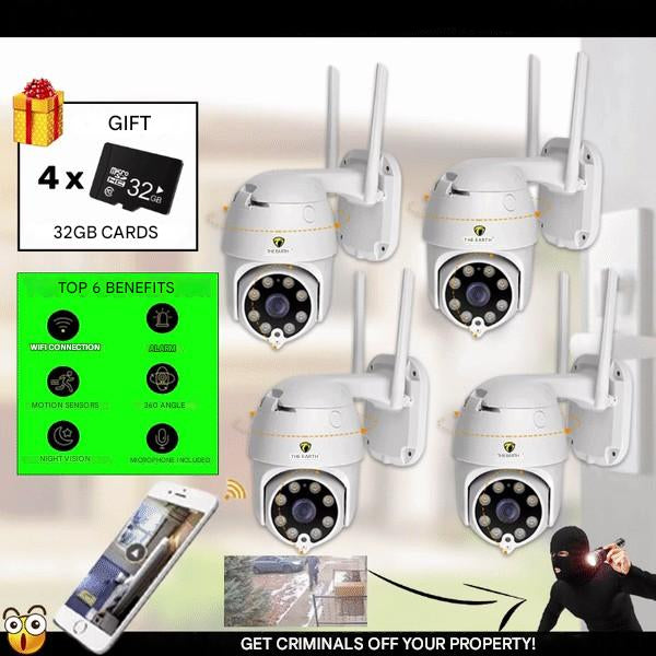 SmartCam Set 4X – Fullstendig Trådløst Sikkerhetskamerasett | Skanto