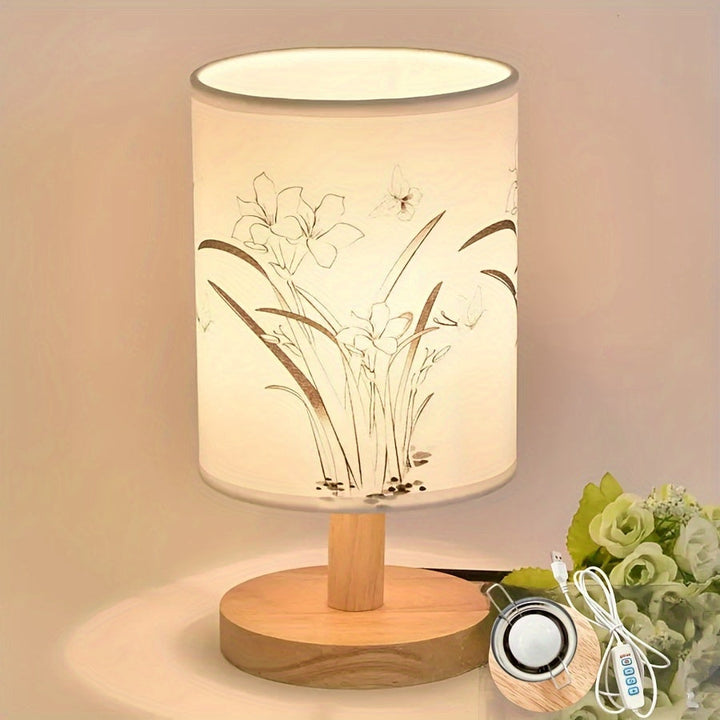 WoodGlow – Justerbar LED Bordlampe med USB Skanto