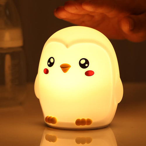 Skanto | Fargerike Pingviner Tap Tap LED Nattbord Lampe