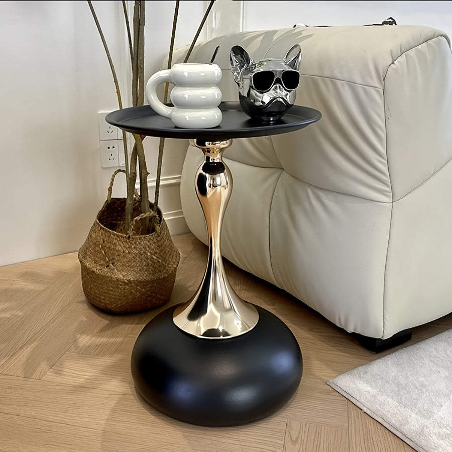 Moderne sidekabinett med keramisk base og metallben – 55 cm høy | Skanto