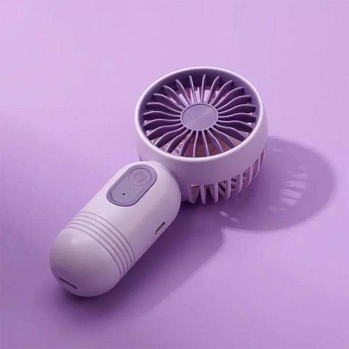 USB Oppladbar Mini Bærbar Vifte Med 3 Hastigheter | Skanto