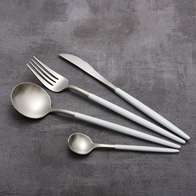 4stk Restaurant Of Platinum Kreativ Fargerik Kjøkken Bestikk Sett | Skanto