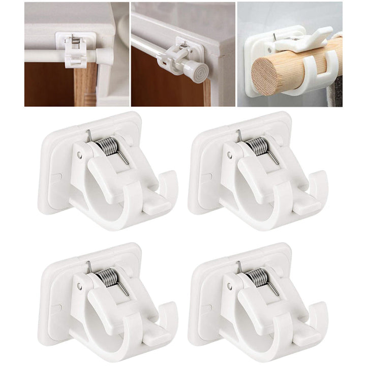 Nail-fri Justerbar Stang Brakett Holdere (2stk) | Skanto