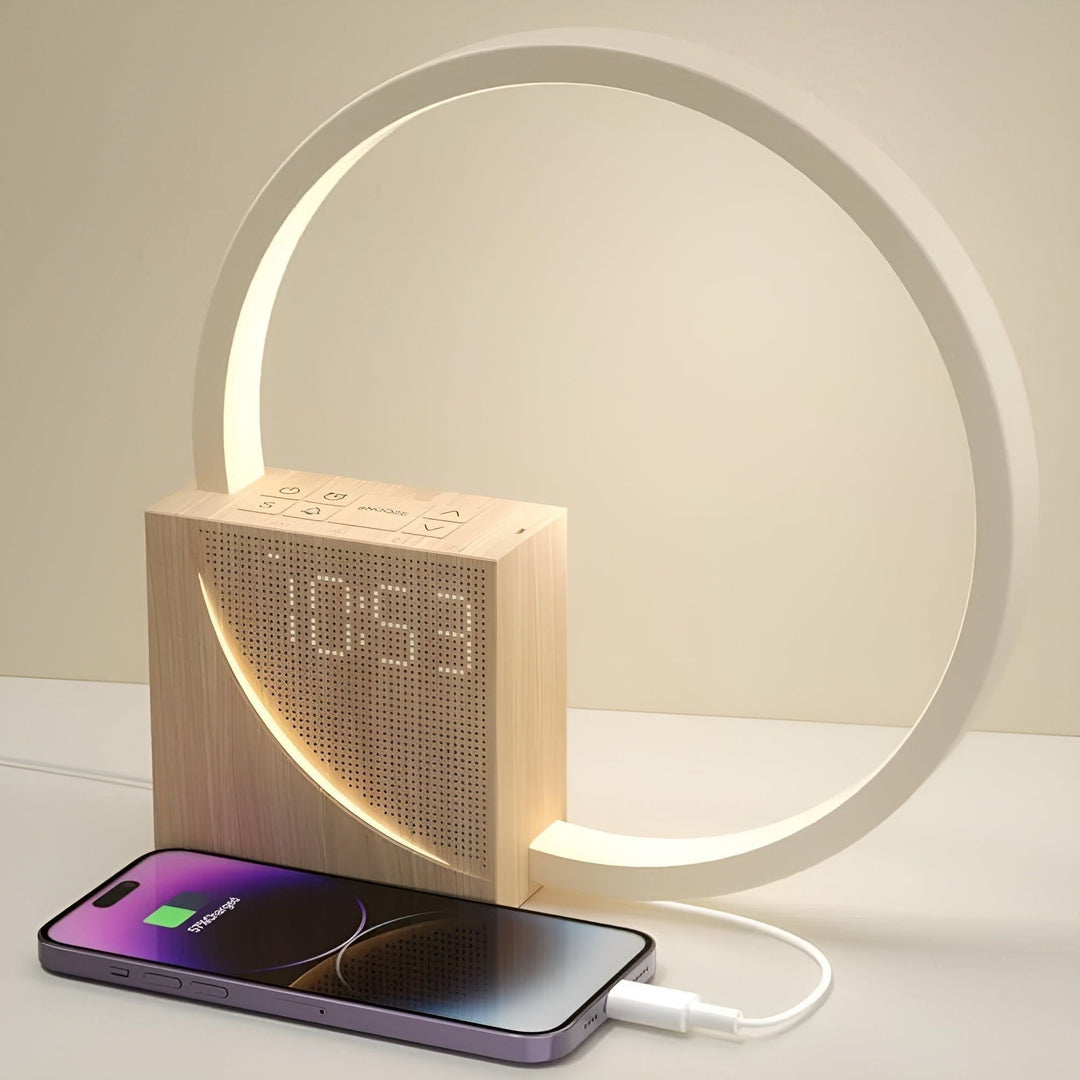 Skanto | Smart Snooze – Soloppgangssimulerende vekkerklokke med dimbar berøringslampe og beroligende lyder