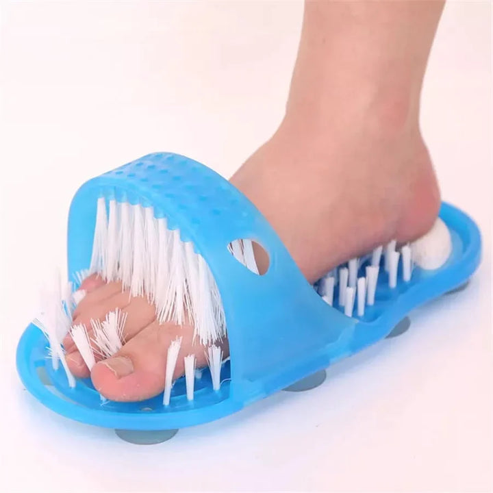 Easy Feet Rengjøringsbørste Eksfolierende Fotmassasje Slipper for Unisex Voksne, 1 Pc (Blå) Skanto