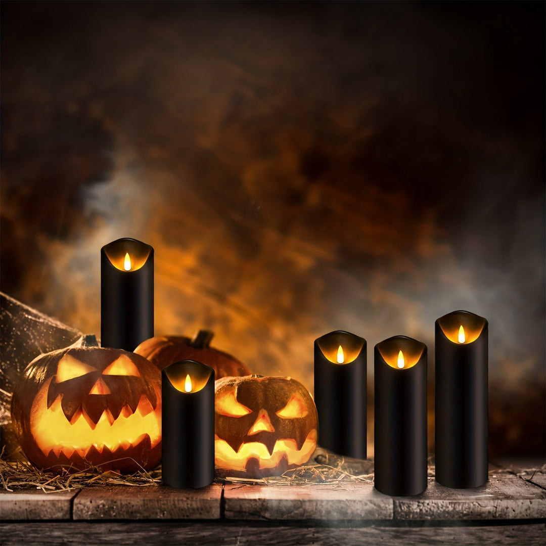 Skanto | MystiFlame - 5-delers LED Lysestake Sett med Svart Finish