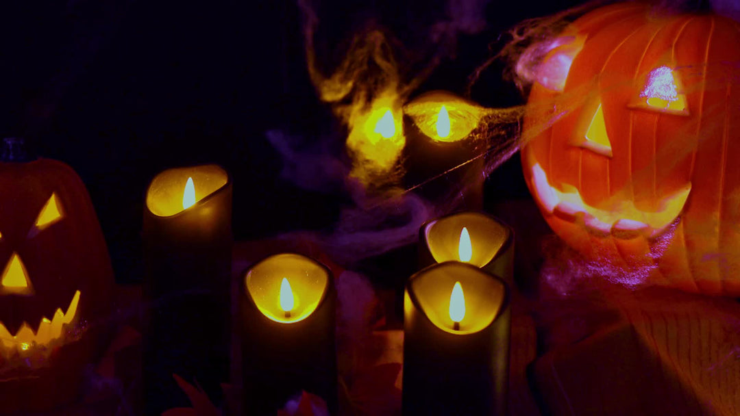Skanto | MystiFlame - 5-delers LED Lysestake Sett med Svart Finish
