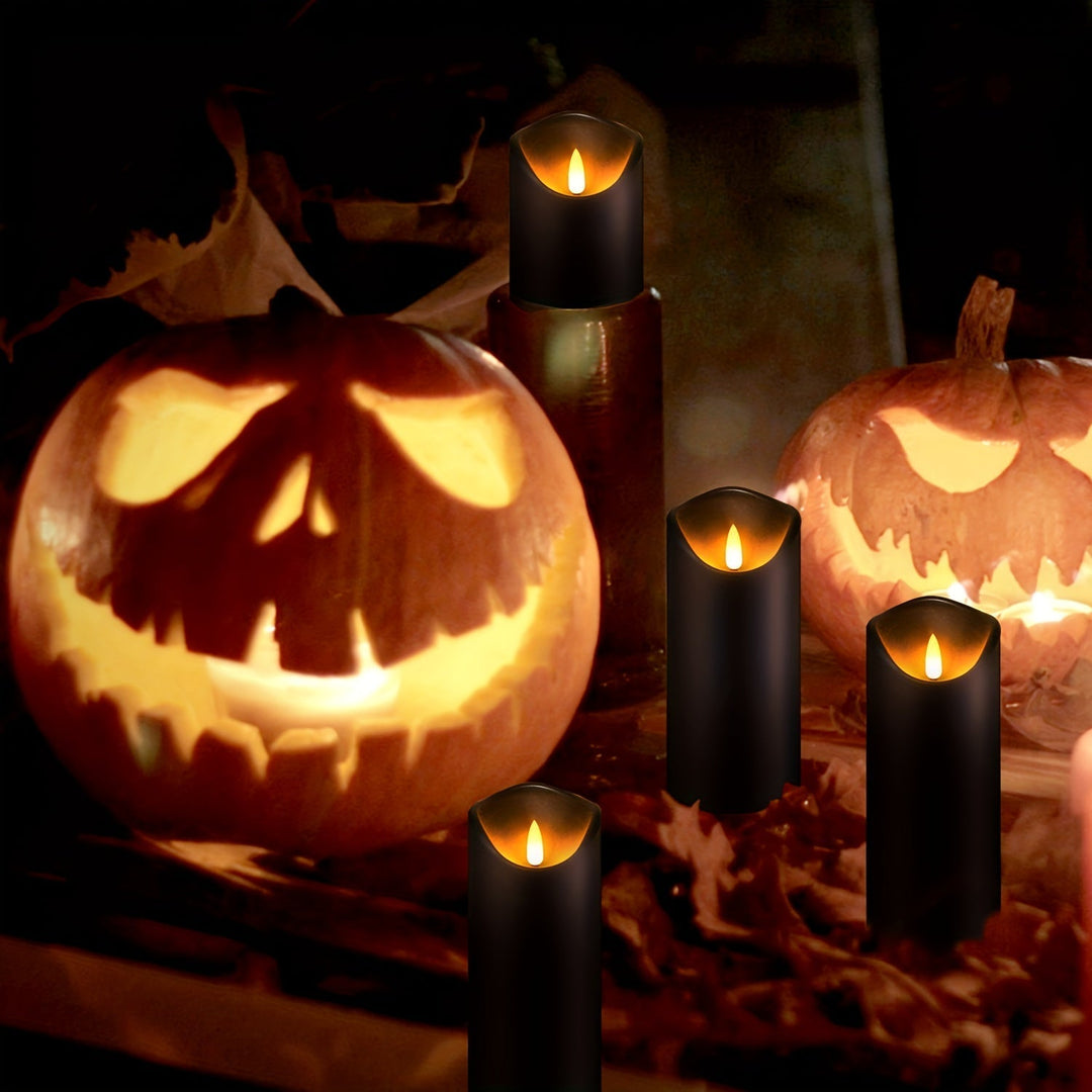 Skanto | MystiFlame - 5-delers LED Lysestake Sett med Svart Finish