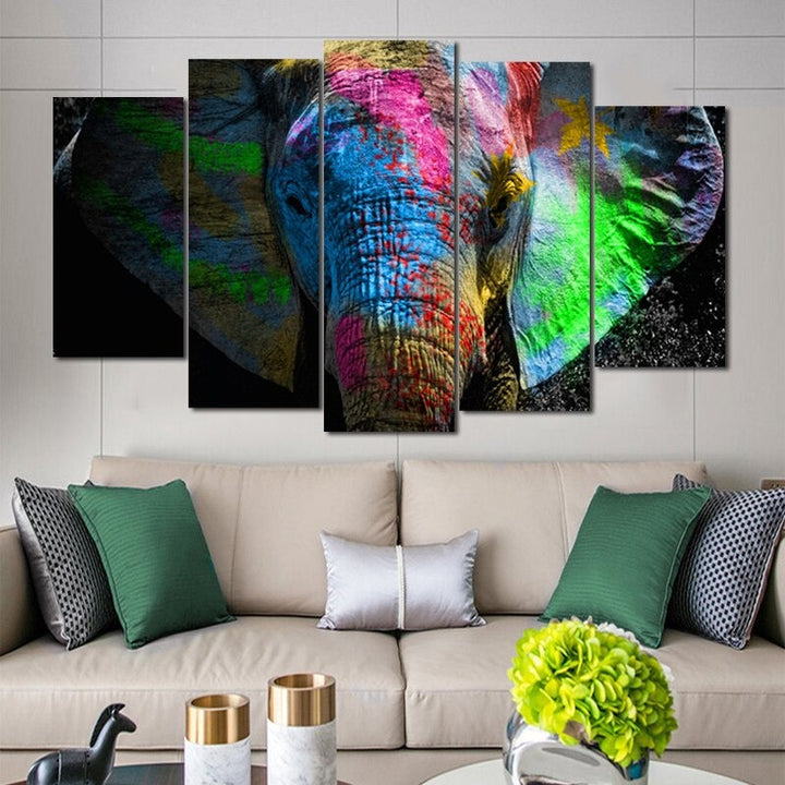 5 Panel "Vibrant Animal Design" Wall Art Modular Pictures Poster | Skanto
