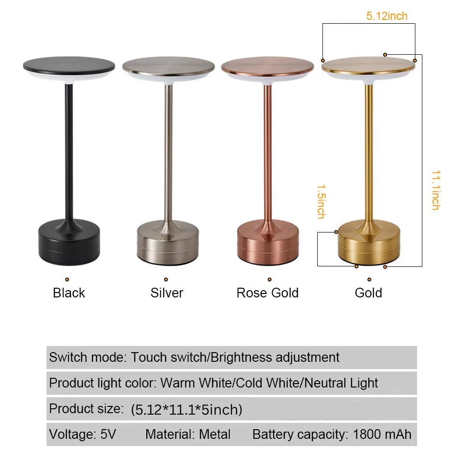 Skanto | USB-oppladbar LED berøringssensor bordlampe