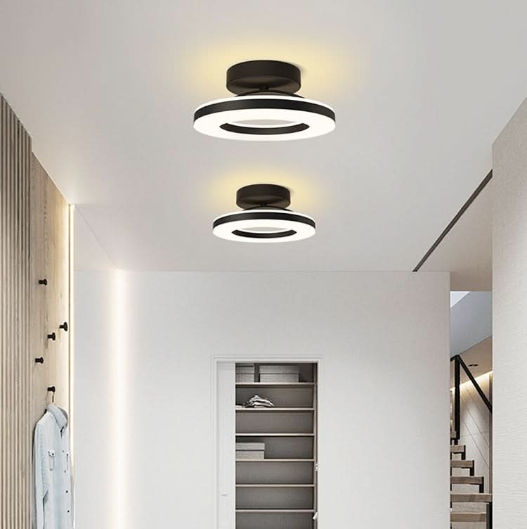 Skanto | ZAYNO Svart LED Taklampe – Moderne Innfelt Montert