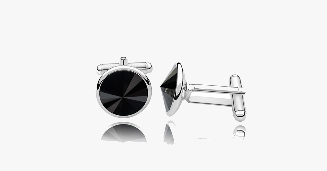 Skanto | Platina Rhinestone Mansjettknapp