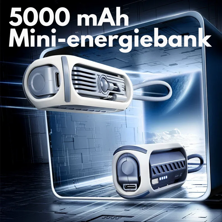 CompactCharge – Stilig bærbar power bank for reise Skanto