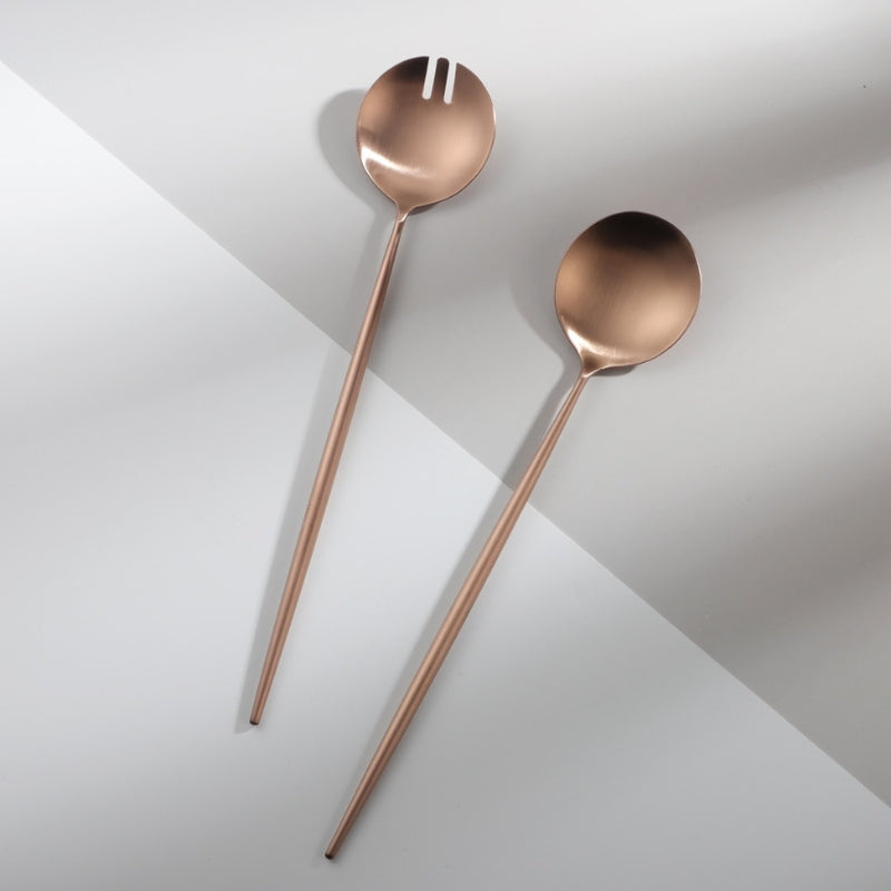 Skanto | Rose Gold Salatbestikk og Serveringsutstyr Set