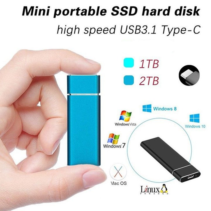Skanto | Portabel Solid State Ekstern Harddisk, Ultrarask Ekstern SSD