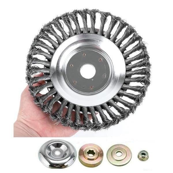 SteelTwist Ugressbørste – 360° Kantskjær i Flettet Stål (15 cm) | Skanto
