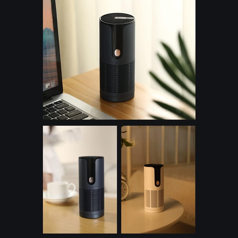 Skanto | Bærbar Renser Rensesystem – USB Oppladbar Luftfrisker med Aktivert Kull & Aromaterapi