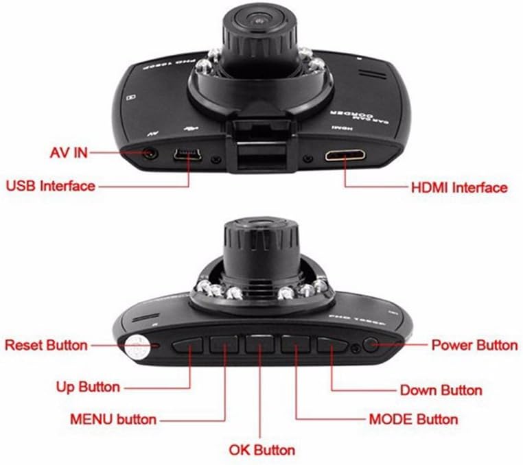 Skanto | Dual Linse Bil Dash Cam G30 2.7" LCD Full HD 1080P med G-Sensor