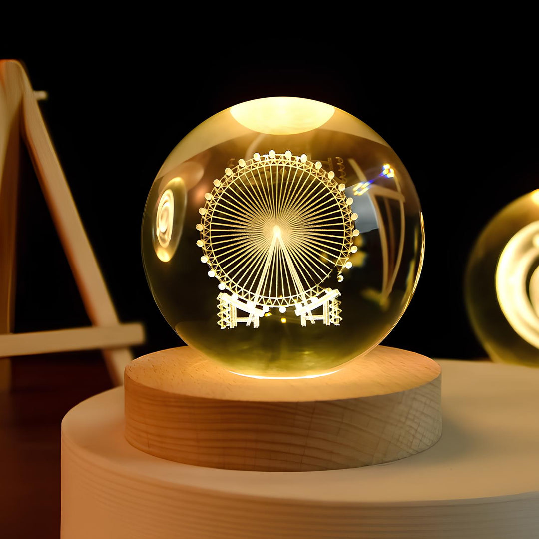 Skanto | SolarSphere – Krystall Solsystem med LED-belysning | Utdannings- og dekorasjonsgave