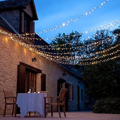 Skanto | Kemooie 500 Led Julelys, 50M Vanntette Lyslenke For Utendørs Dekor, Varme Hvit