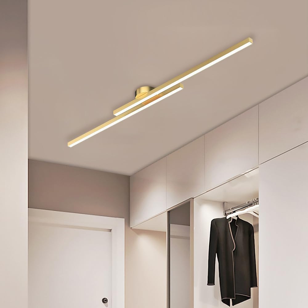 Skanto | Moderne Aluminium Semi Flush Mount LED Taklampe | Minimalistisk Design for Stue. Soverom & Gang