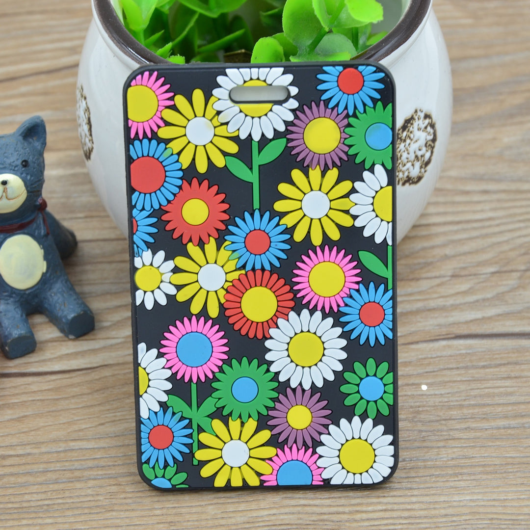 Unisex Colorful Geometric Pattern Luggage Tag Skanto
