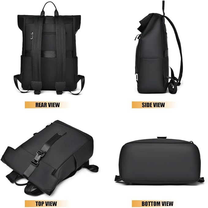 Skanto | Vanntett Reise- & Pendler-Ryggsekk – USB, Lett & Romslig