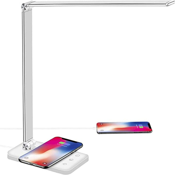 LED-Tae-lampe med USB-ladeport - 5 lysinnstillinger og Dimmae-belysningskontroll for skrivebord og leselampe