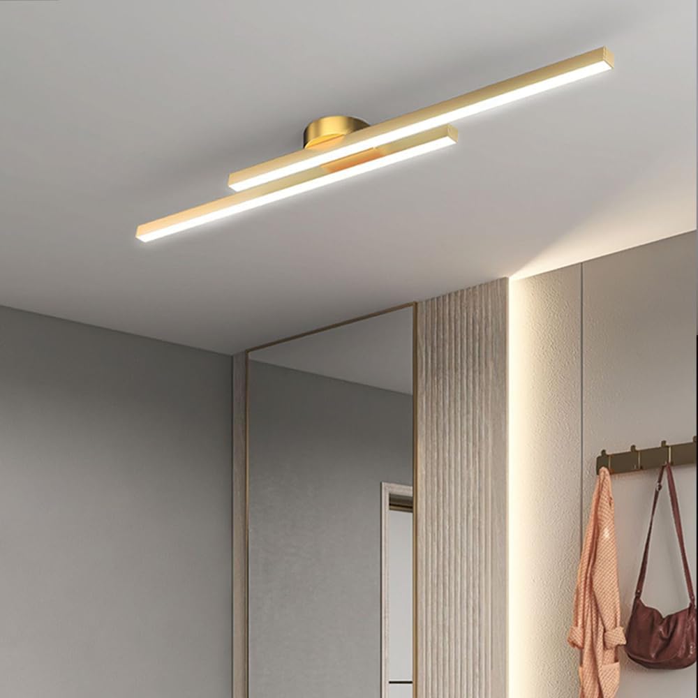 Skanto | Moderne Aluminium Semi Flush Mount LED Taklampe | Minimalistisk Design for Stue. Soverom & Gang