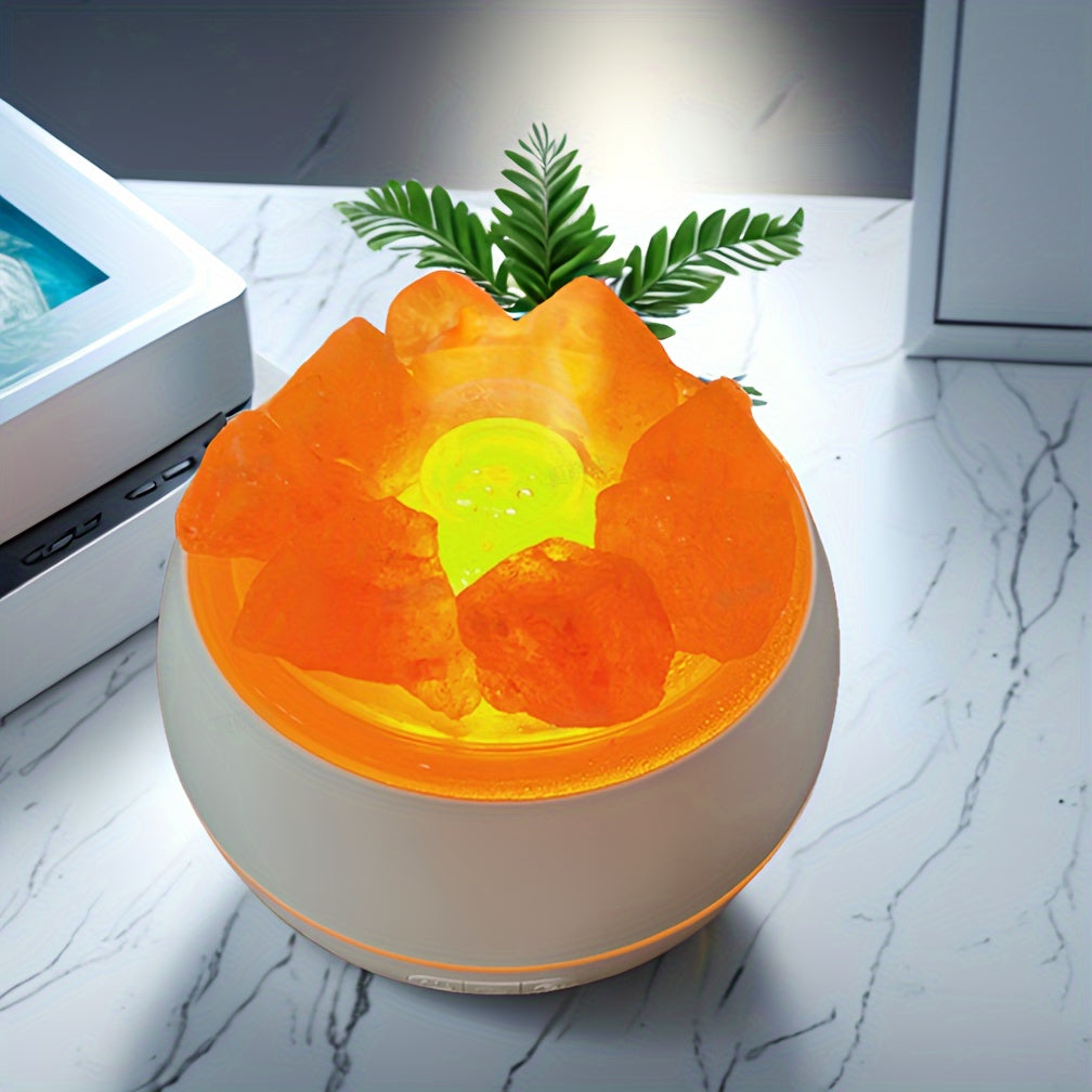 Skanto | Saltlampe Diffuser - 3-i-1 Essensiell Olje Diffuser, Himalaya Saltlampe & Luftfukter