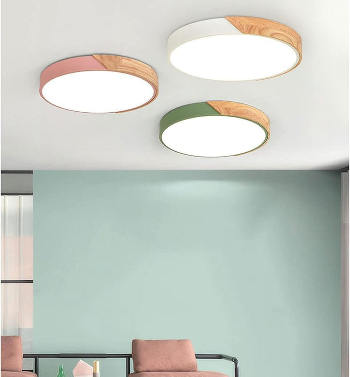 Skanto | LED Taklampe med Treakent Ramme