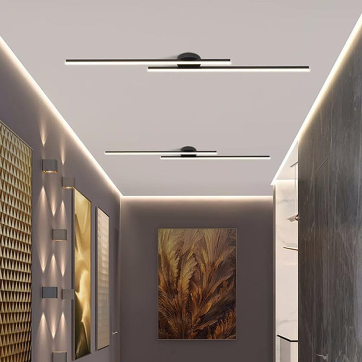 Skanto | Moderne Aluminium Semi Flush Mount LED Taklampe | Minimalistisk Design for Stue. Soverom & Gang