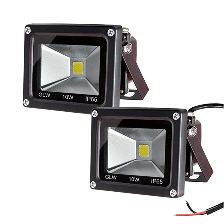Skanto | Glw 10W Led Flomlys 2 Pakke - Varm Hvit Utendørslys, 750Lm, Halogen Ekvivalent