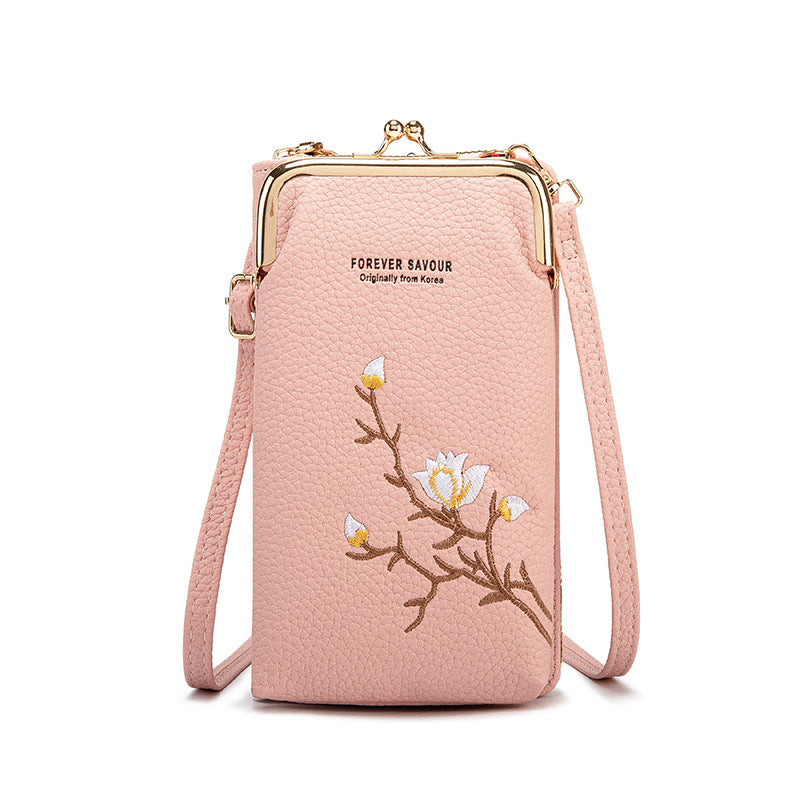 Skanto | Brodert kvinne crossbody lommebok