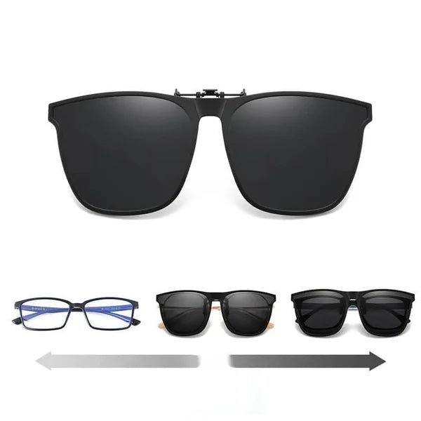 OogZeker ClipSunglasses – Lett Polaroid UV400 Clip-on for Brillebrukere | Skanto