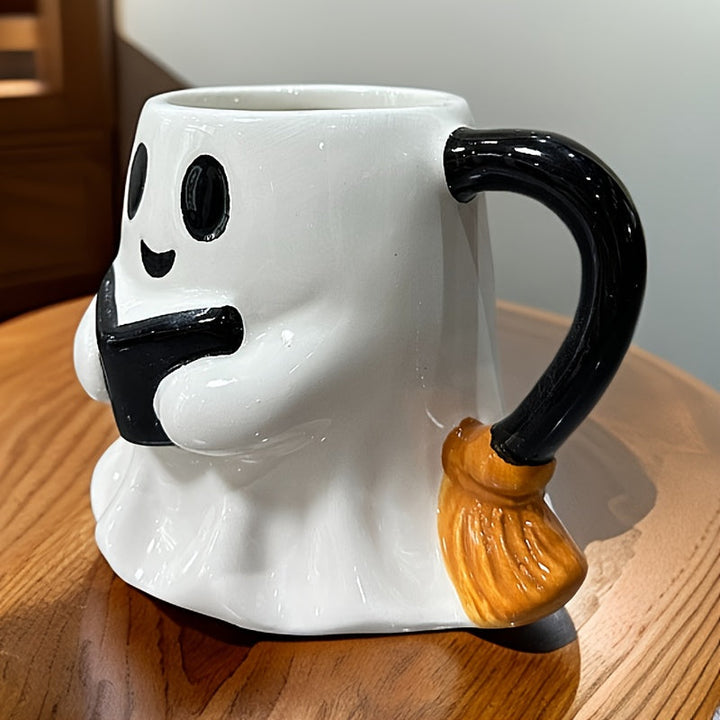 Skanto | Halloween Spøkelse Kopp – Keramikkopp med Latterlig Spøkelsesdesign