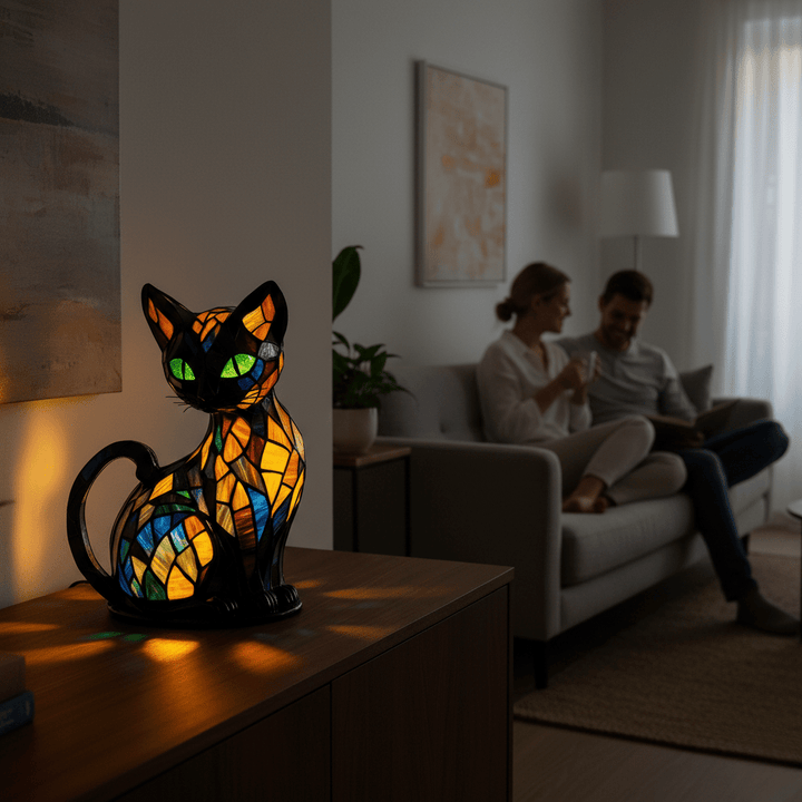 Skanto | LED Katt Nattlys med Mildt Lys & Lekent Design