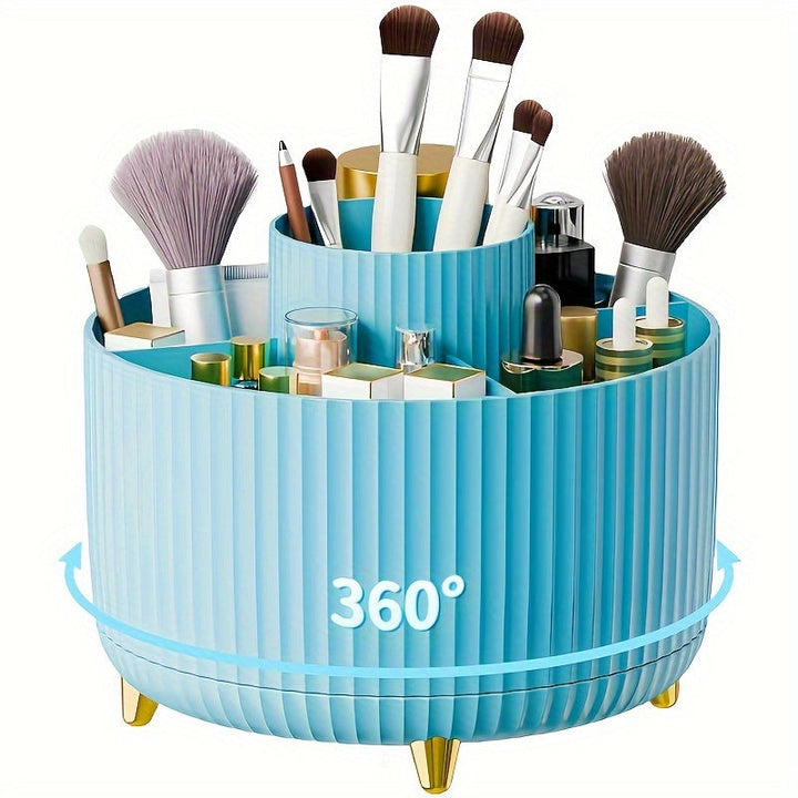 Skanto | GlamSpin – 360° Rotasjon Sminke & Skrivebordsorganisator med 5 Rom