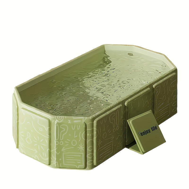Skanto | AquaLounge Sammenleggbar Badekar | PVC | For 1–3 Personer | Med Hyller & Rask Fyllingssystem