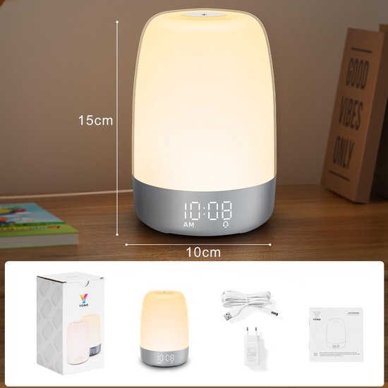 Skanto | Aurora Wake-Up Light | Soloppgang & Solnedgang | USB-C Oppladbar