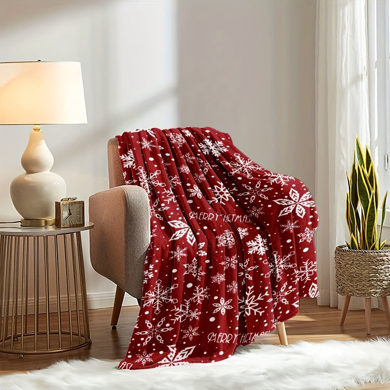 FestiveSnuggle - Luksus Jule Fleece Teppe for Høytiden Skanto