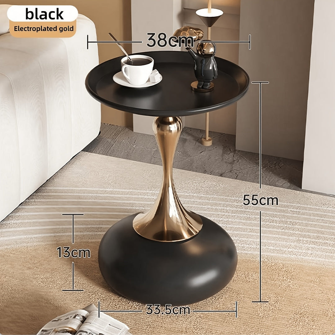 Moderne sidekabinett med keramisk base og metallben – 55 cm høy | Skanto