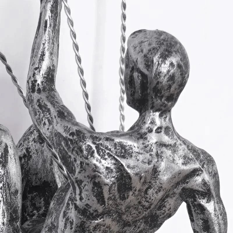 Skanto | Klatrende Mann Vegg Skulptur Sett – Moderne Harpiks Kunst