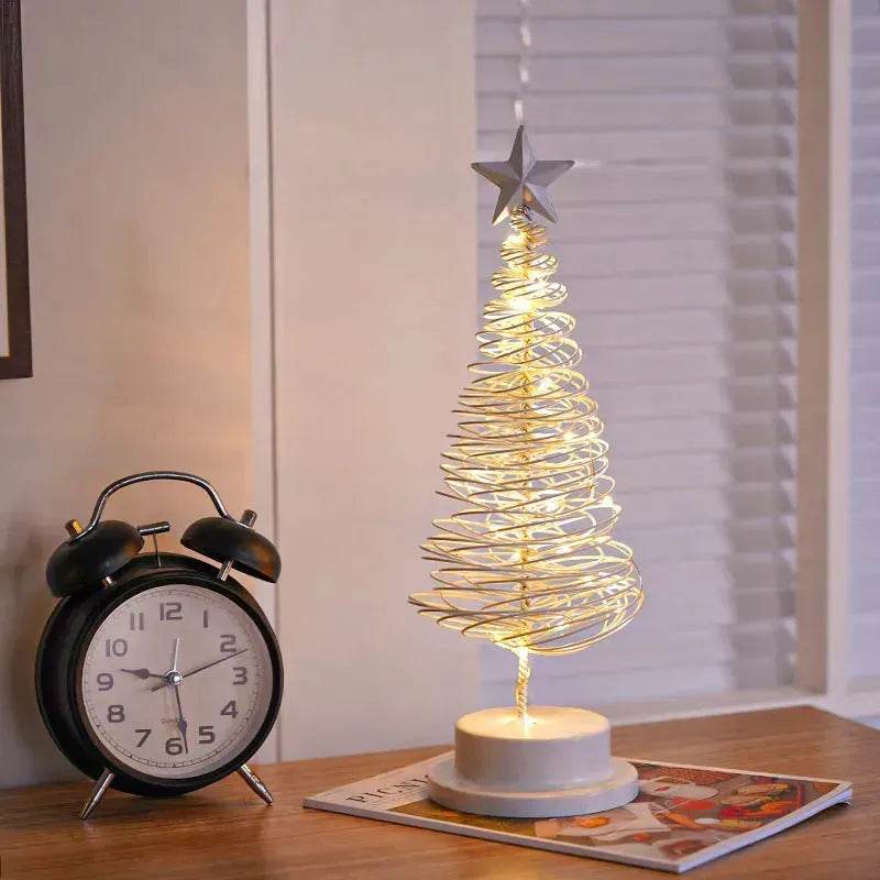 Skanto | Spiral LED Lys Juletre Dekorasjon Nattlys Smykker