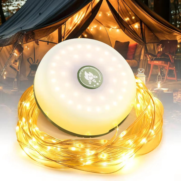 Campinglampe med 10 m RGB lyskjede — Din magiske lyskilde for uforglemmelige utendørsopplevelser | Skanto