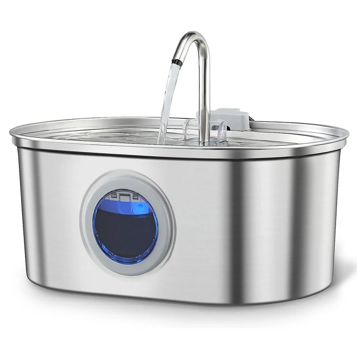 Extrem leiser Edelstahl-Trinkbrunnen für Haustiere mit Dreifachfiltersystem – 108,2 oz Fassungsvermögen für Katzen und Hunde