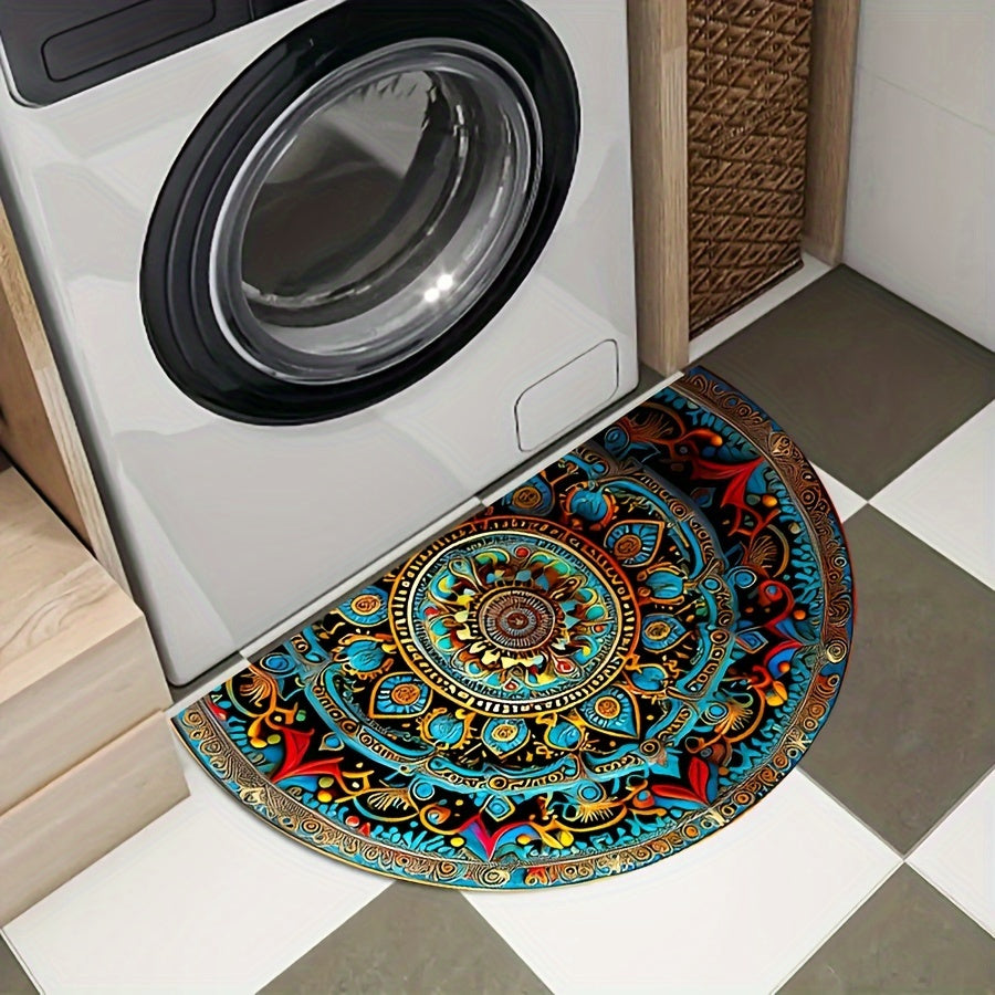 Skanto | Dørmatte halvmåne mandala design teppe