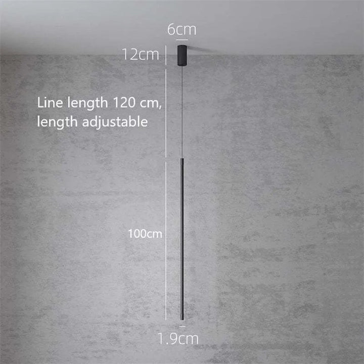 Skanto | Pendellampe Slim Svart Metall Soverom Lampen