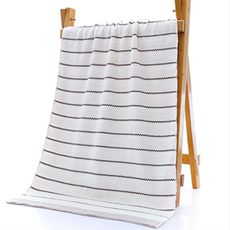 Striped Badehåndkle Bad håndkle Sett 100% Bomull | Skanto