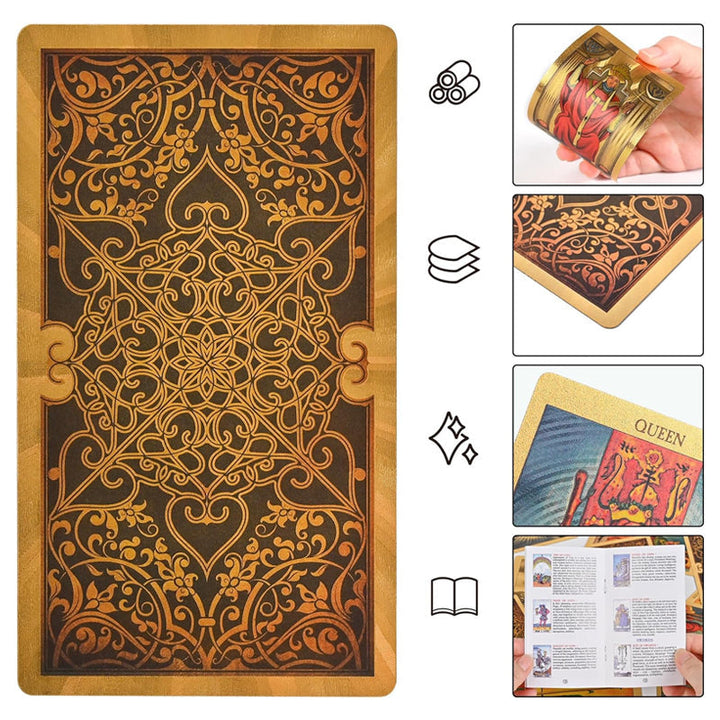 Skanto | Utforsk den mystiske verden av tarot Gullfarget tarot